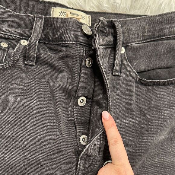 Madewell Black Balloon Jeans In Tall 26 with Button Fly - Picture 6 of 15